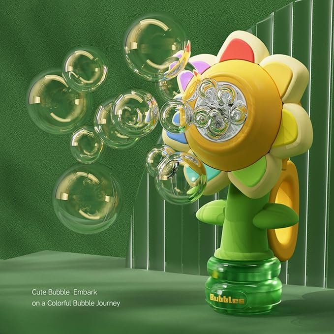 Colorful Solar Flower Bubble Machine Toy - Image 5