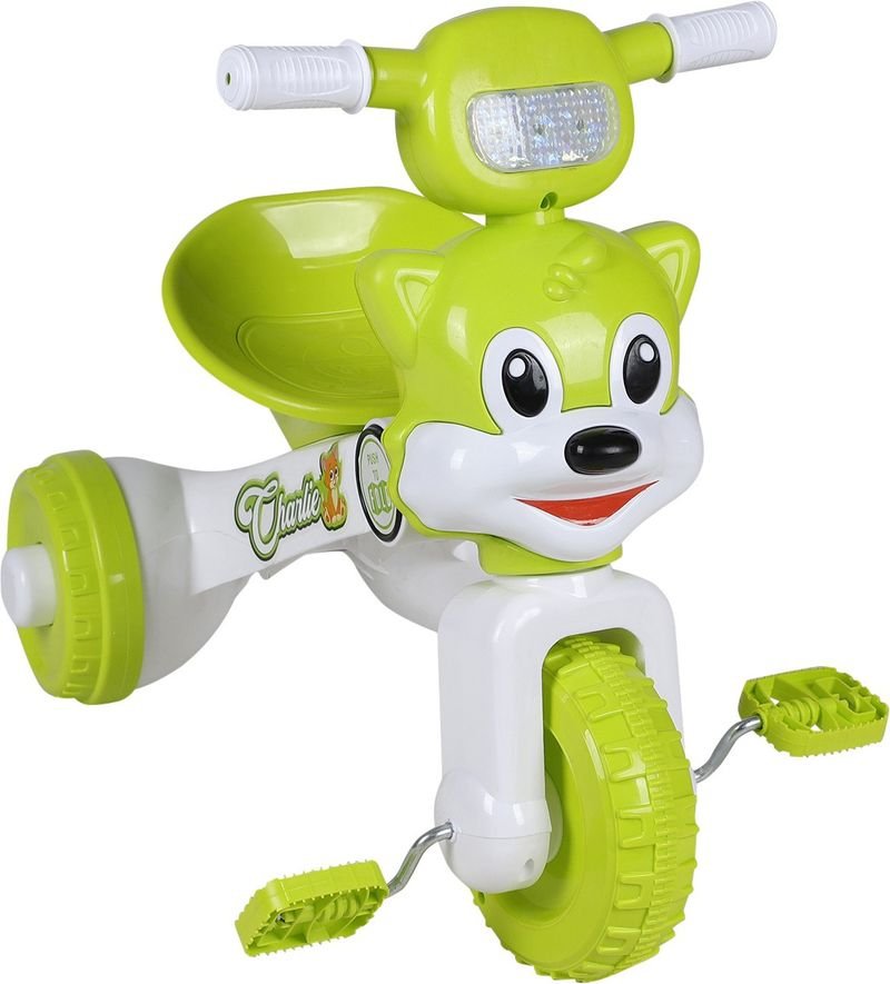 Kids Musical Tricycle Toy with Lights & Basket | Battery Operated Ride-On Toy for Boys & Girls